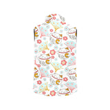 Maneki neko cat fan sakura Men's Padded Vest