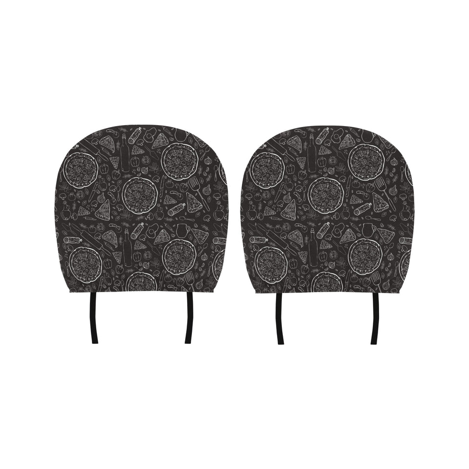 Pizza pattern Car Headrest Cover