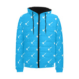 Darts Pattern Print Design 05 Men's Padded Hooded Jacket