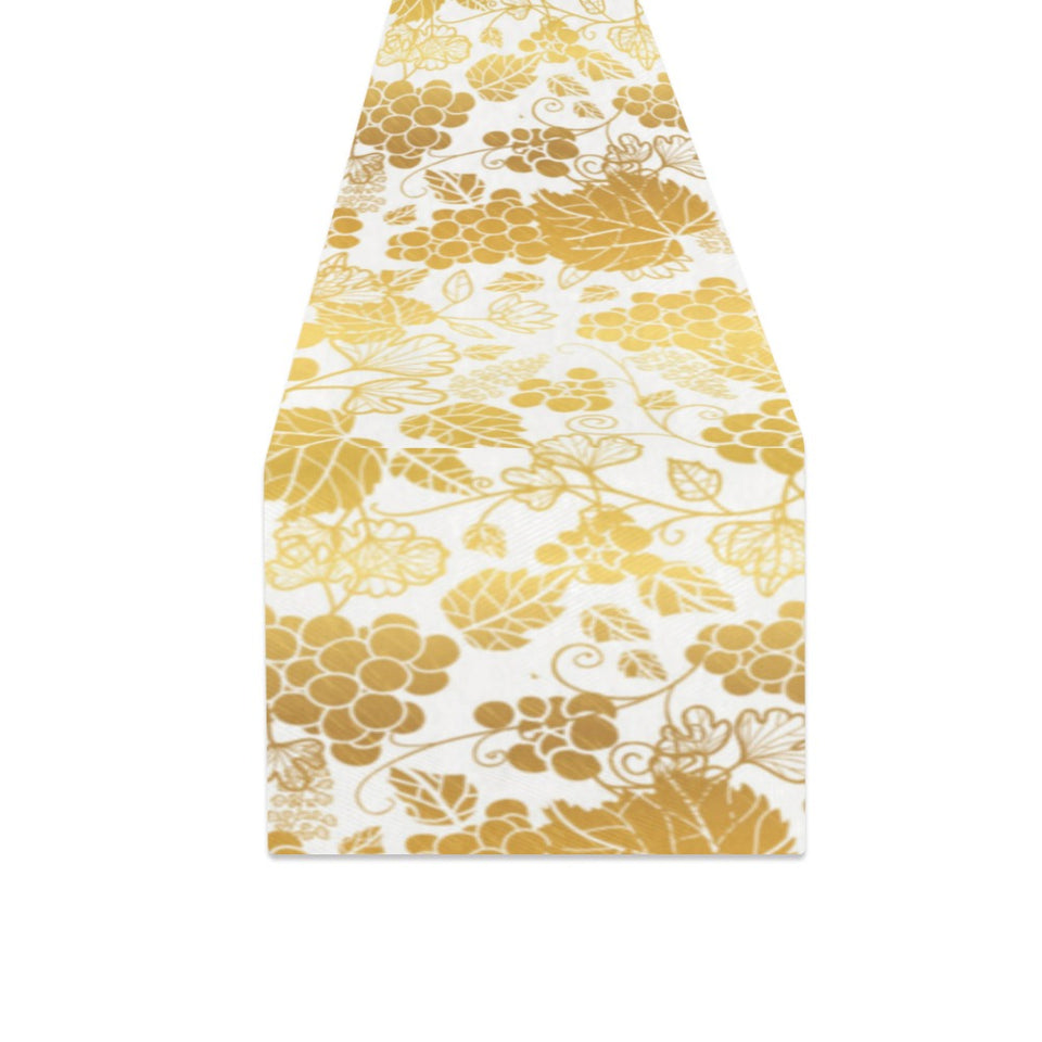 Gold grape pattern Table Runner