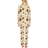 Coconut Pattern Print Design 05 Women's Long Pajama Set