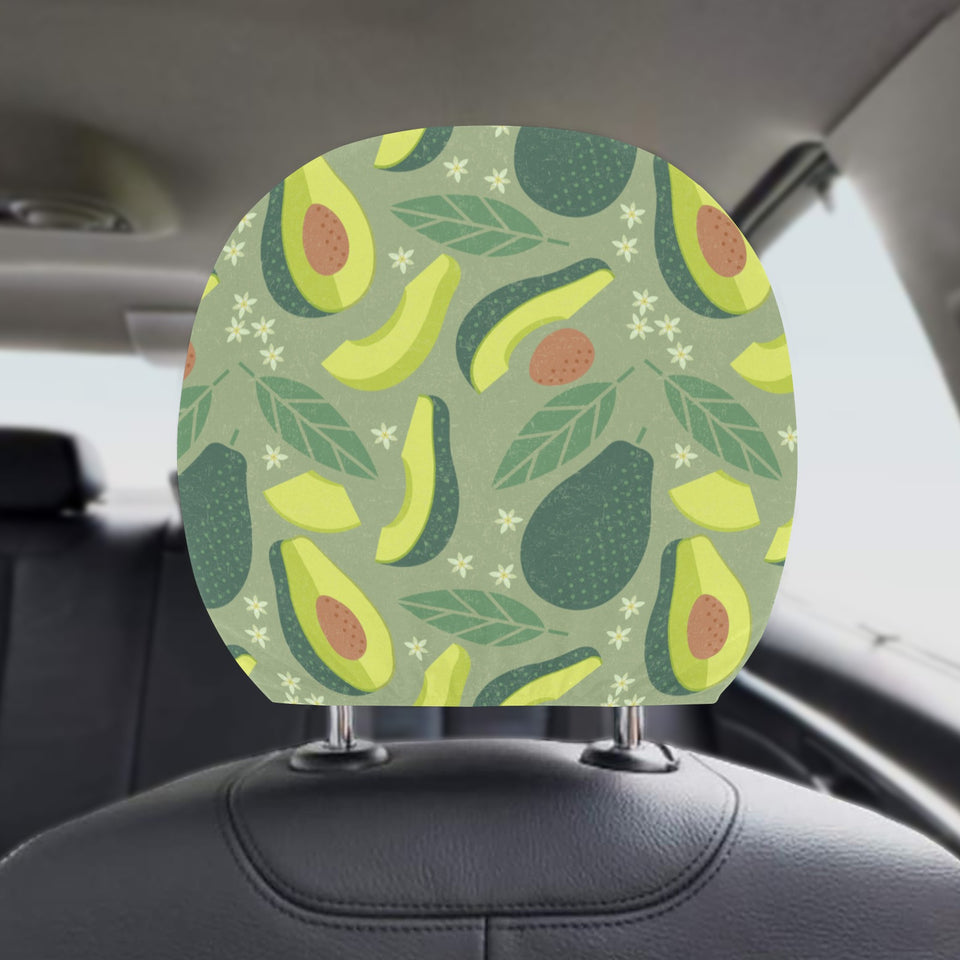 Avocado pattern Car Headrest Cover