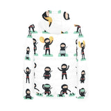 Cute ninja katana sword pattern Men's Padded Hooded Jacket