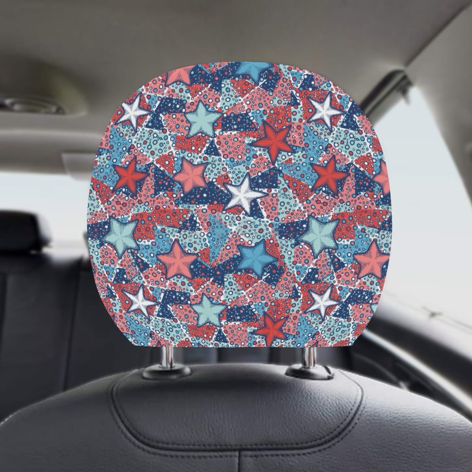 Hand drawn colorful starfish Car Headrest Cover