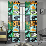 dinosaurs print pattern Gauze Curtain