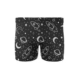 Hand drawn space rocket star planet Men's Swimming Trunks