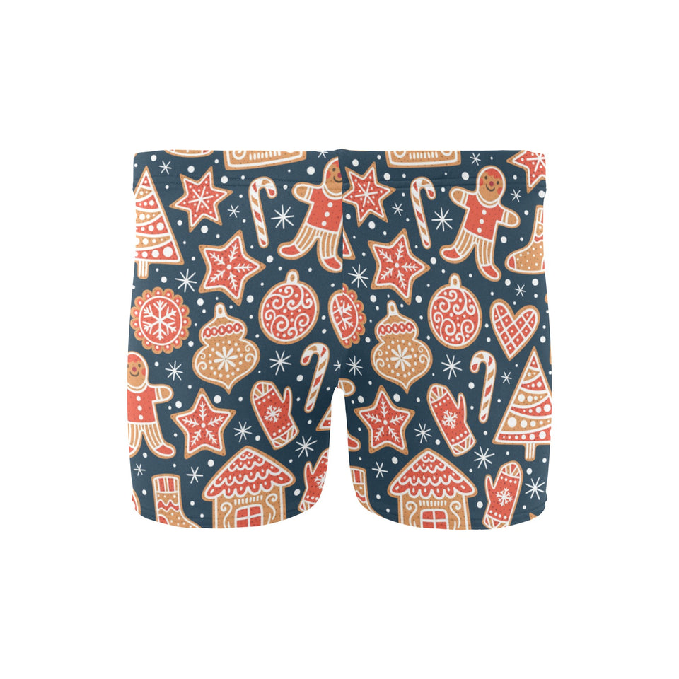 Christmas gingerbread cookie pattern Men's Swimming Trunks
