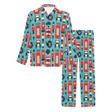 British Pattern Print Design 04 Men's Long Pajama Set