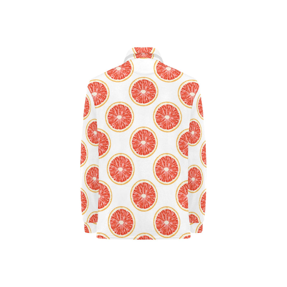 Grapefruit pattern Women's Long Sleeve Polo Shirt