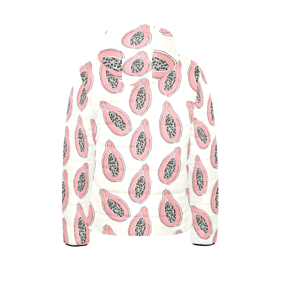 papaya pattern Kids' Boys' Girls' Padded Hooded Jacket