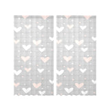 Heart pattern gray background Gauze Curtain