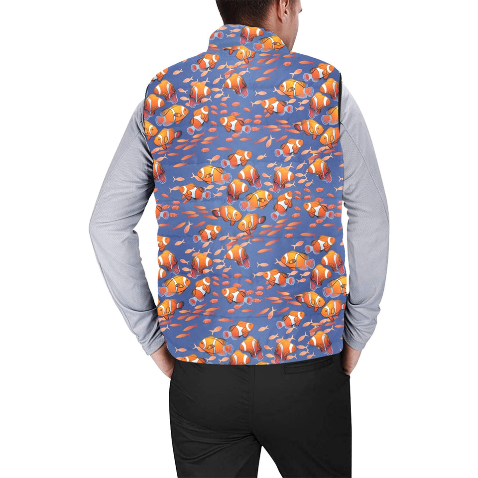 Clown Fish Pattern Print Design 04 Men's Padded Vest