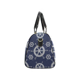 nautical steering wheel design pattern Travel Bag