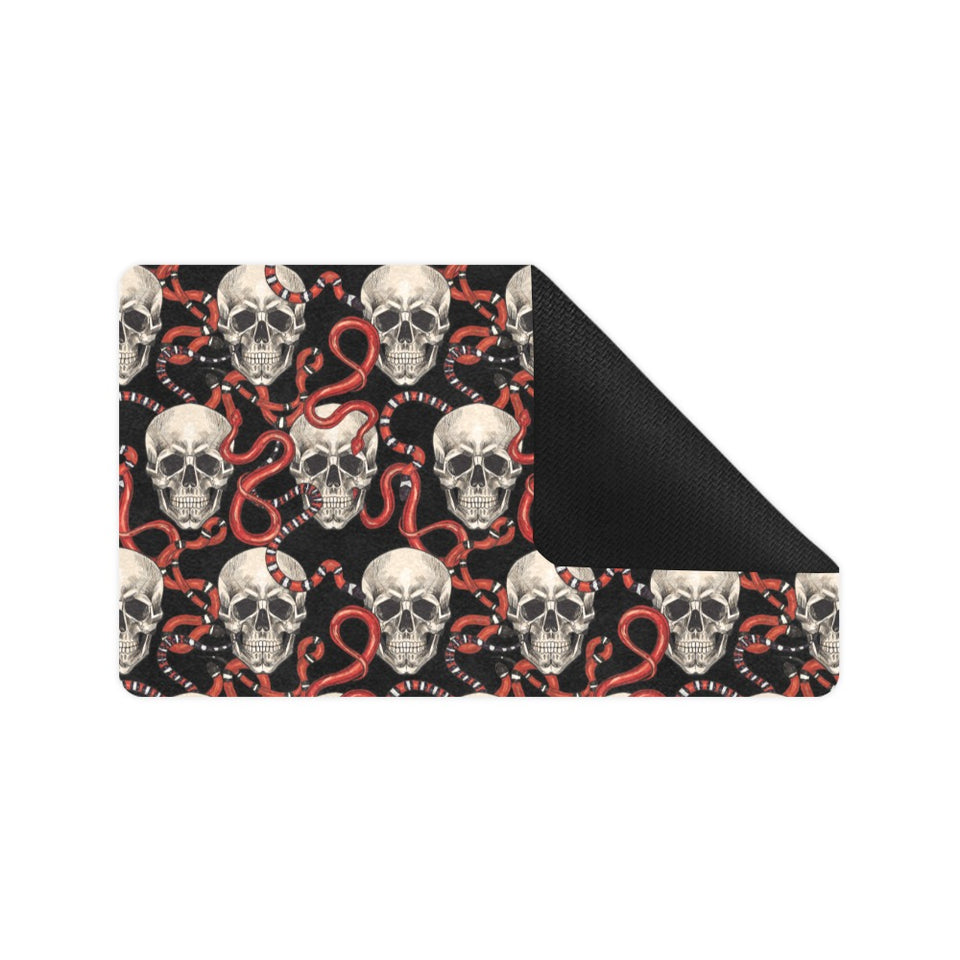 Red snake skull pattern Doormat