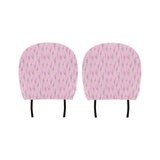 Lavender pattern pink background Car Headrest Cover