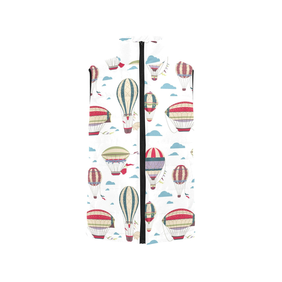 Hot air balloon pattern Men's Padded Vest