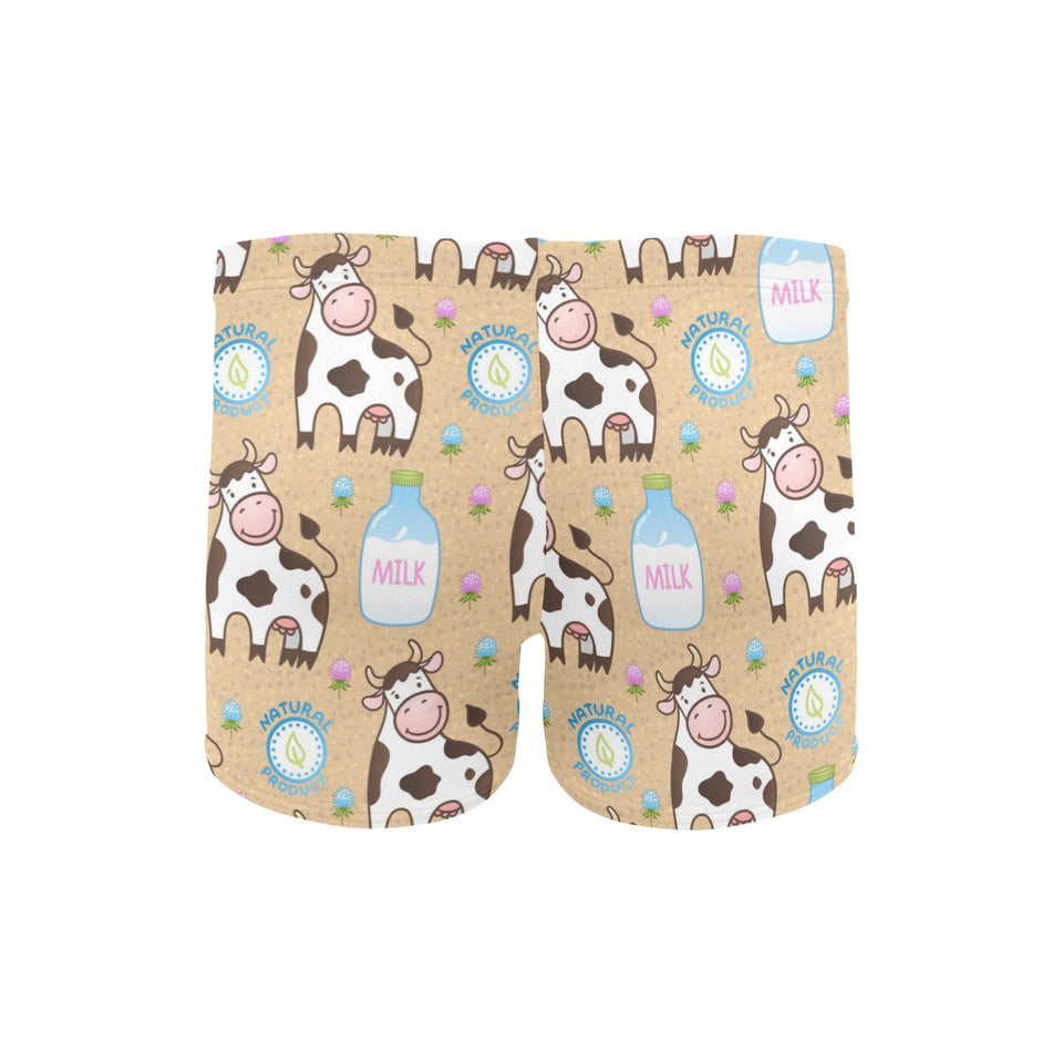 Cow bottle of milk pattern Men's Swimming Trunks