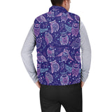 Cute owls pattern boho style ornament Men's Padded Vest