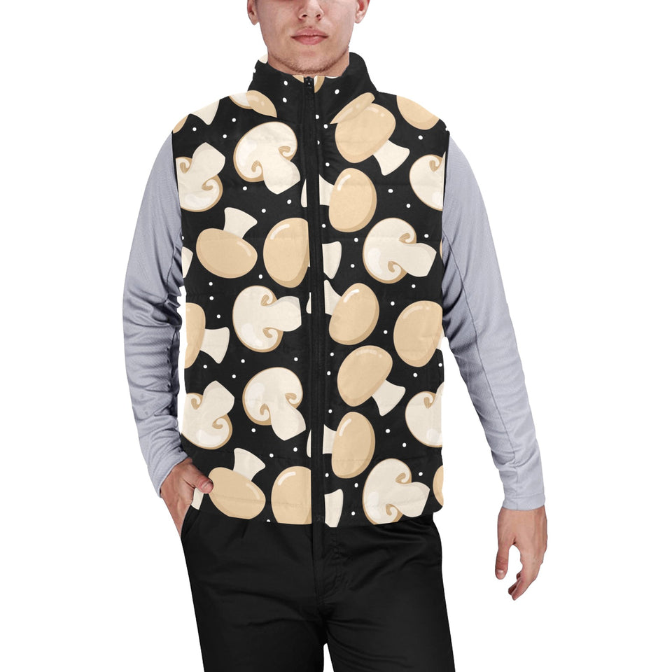 Champignon mushroom pattern Men's Padded Vest