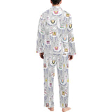 Cute Llama Alpaca pattern Men's Long Pajama Set