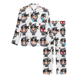 Cute ninja design pattern Men's Long Pajama Set