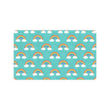 Rainbow pattern green background Doormat