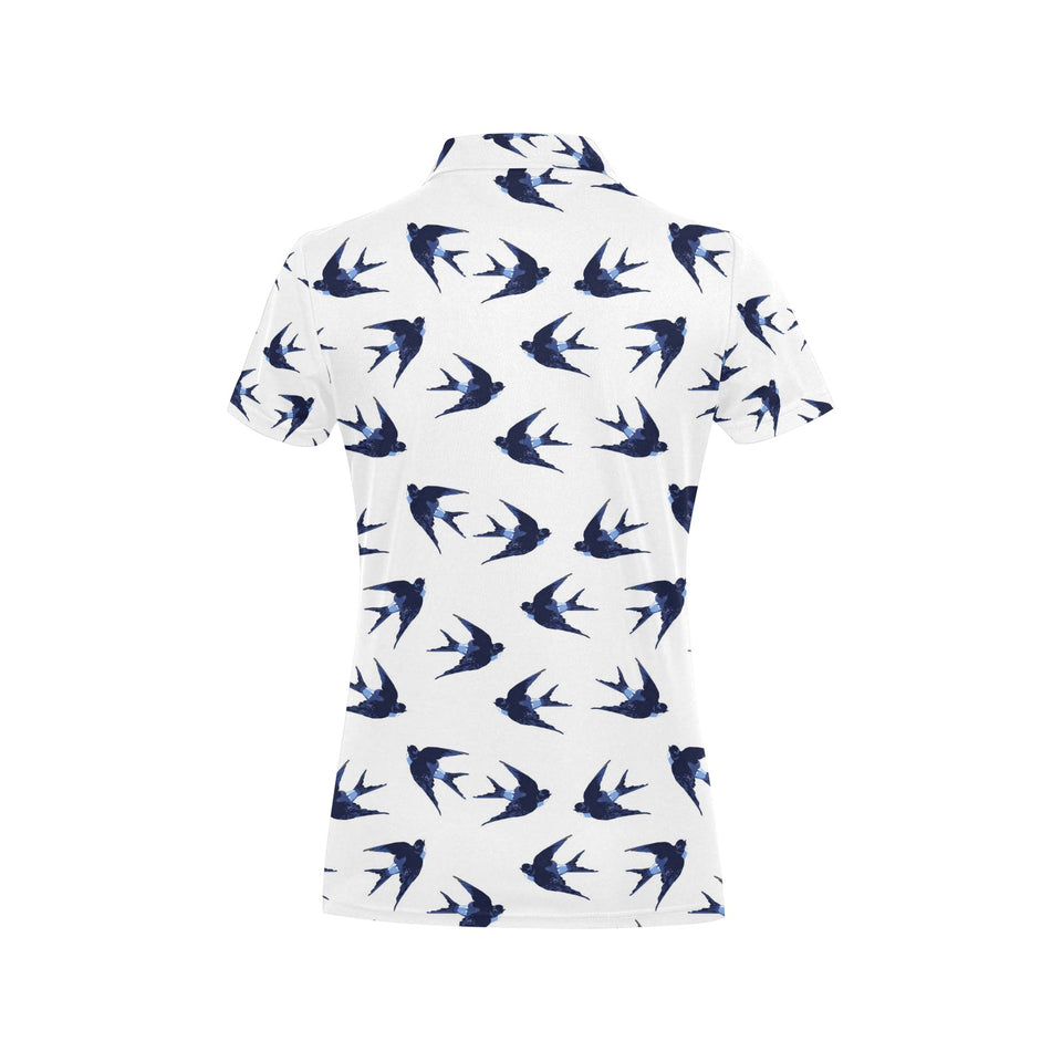 Swallow Pattern Print Design 03 Women's All Over Print Polo Shirt
