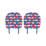 American football ball star stripes pattern Car Headrest Cover