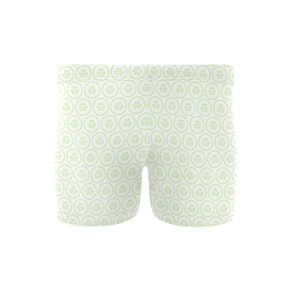 Cucumber pattern background Men's Swimming Trunks