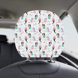 cute mermaid dolphin fish starfish pattern Car Headrest Cover