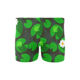 Frog waterlily pattern Men's Swimming Trunks