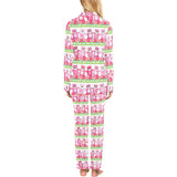 Teddy Bear Pattern Print Design 04 Women's Long Pajama Set