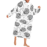 Hand drawn french fries pattern Blanket Robe with Sleeves