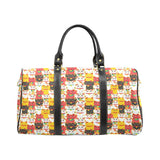 Colorful Maneki neko cat pattern Travel Bag
