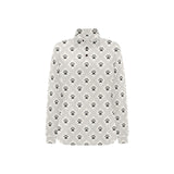 Dog Paws Pattern Print Design 03 Women's Long Sleeve Polo Shirt
