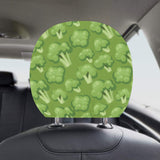Broccoli pattern green background Car Headrest Cover
