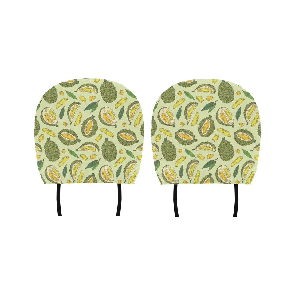 Durian leaves pattern background Car Headrest Cover