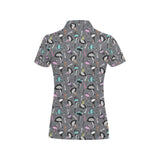 Ostrich Pattern Print Design 01 Women's All Over Print Polo Shirt