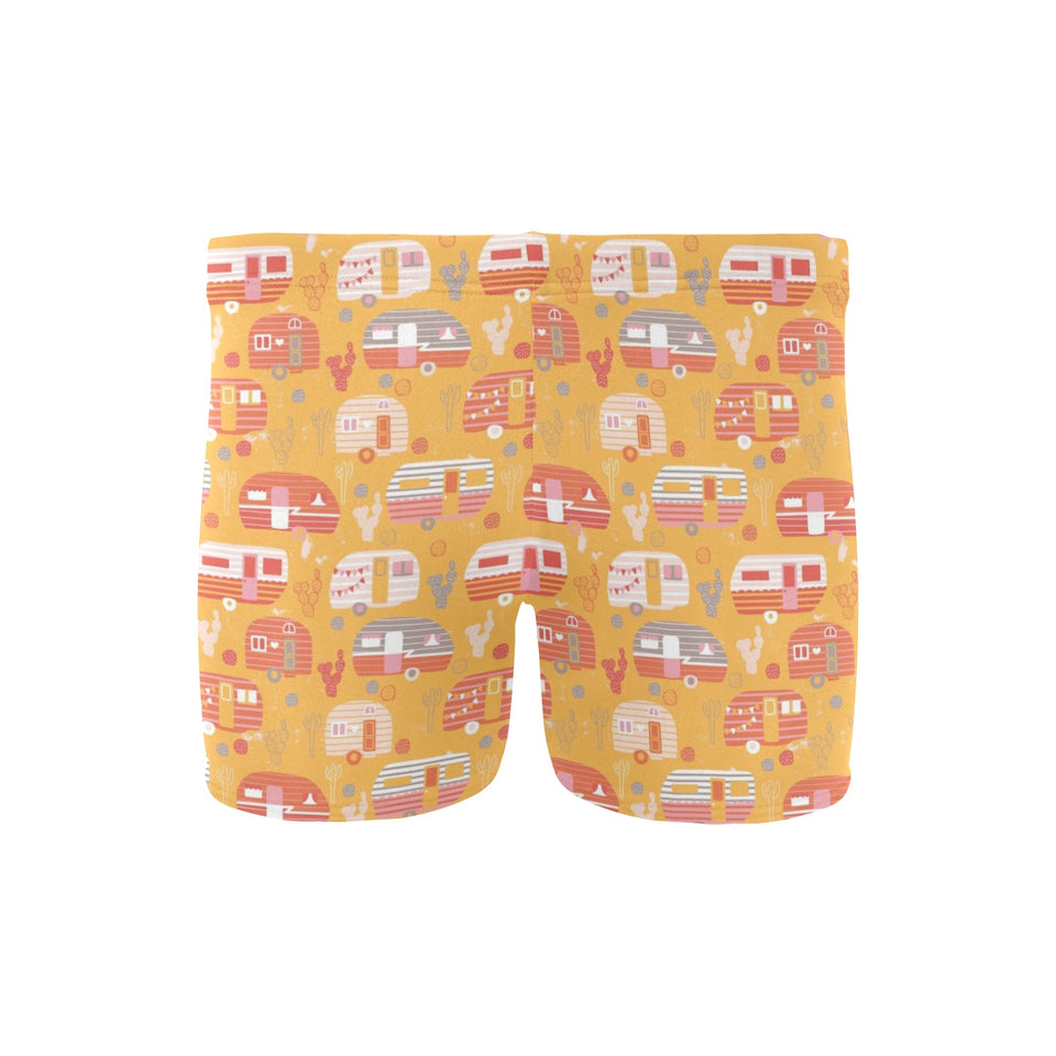 Camper Van Pattern Print Design 04 Men's Swimming Trunks