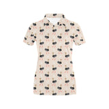 Ostrich Pattern Print Design 05 Women's All Over Print Polo Shirt