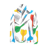 Darts Pattern Print Design 03 Men's Padded Hooded Jacket