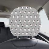Bull Terrier Pattern Print Design 05 Car Headrest Cover
