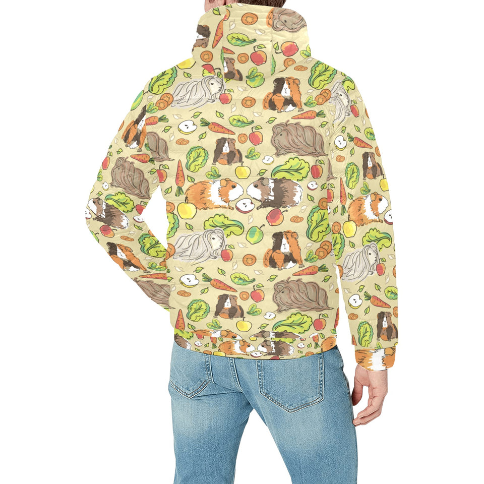 Guinea Pig Pattern Print Design 04 Men's Padded Hooded Jacket