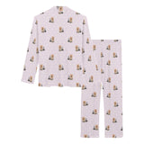 Yorkshire Terrier Pattern Print Design 02 Women's Long Pajama Set