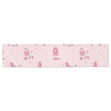 Poodle dog pink color theme Table Runner