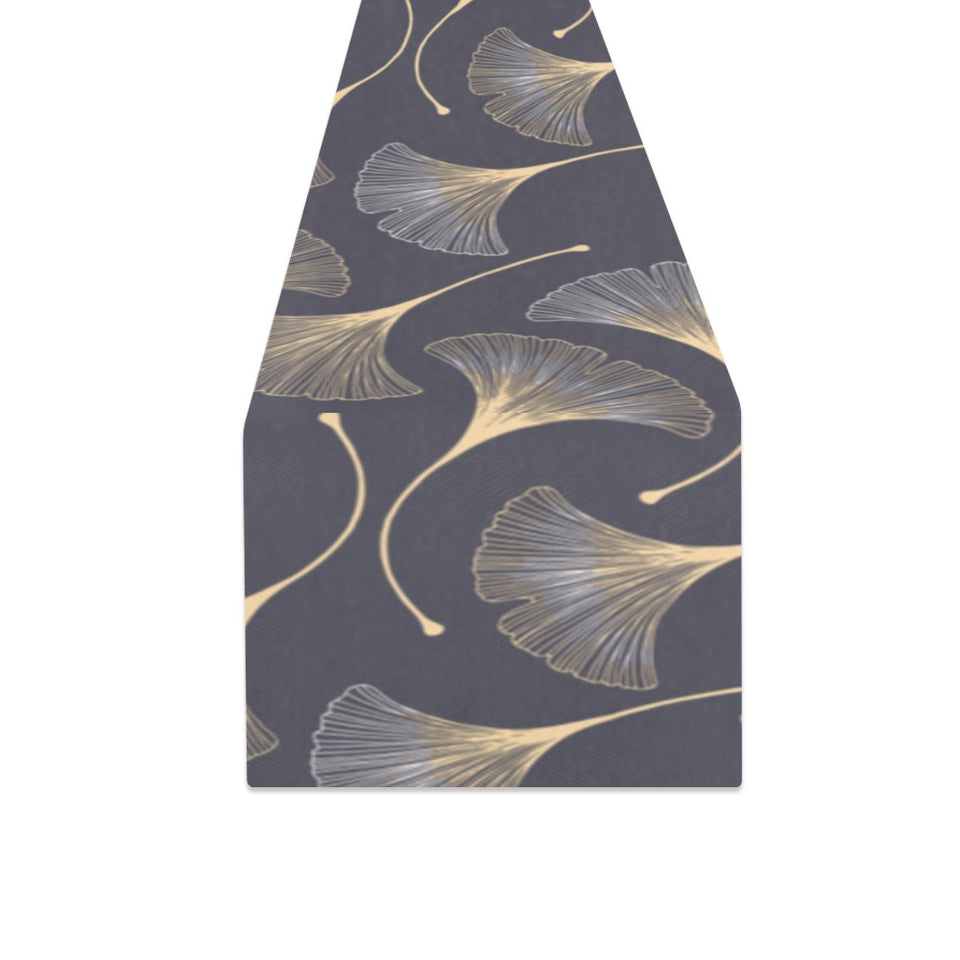 Gold ginkgo leaves Table Runner