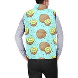 Kiwi blue background Men's Padded Vest