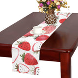 watercolor hand drawn beautiful strawberry pattern Table Runner
