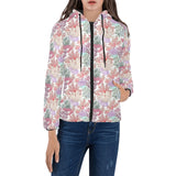 Coral Reef Pattern Print Design 03 Women's Padded Hooded Jacket