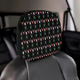Deer Christmas new year pattern argyle Car Headrest Cover